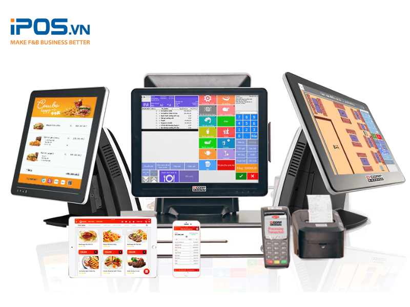 Hệ thống thiết bị sử dụng phần mềm quản lý nhà hàng DCorp R-Keeper