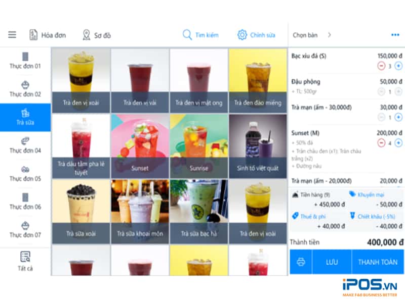 phần mềm quản lý nhà hàng sapo fnb