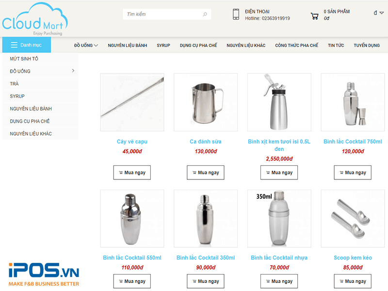 dụng cụ pha chế tại Cloudmart