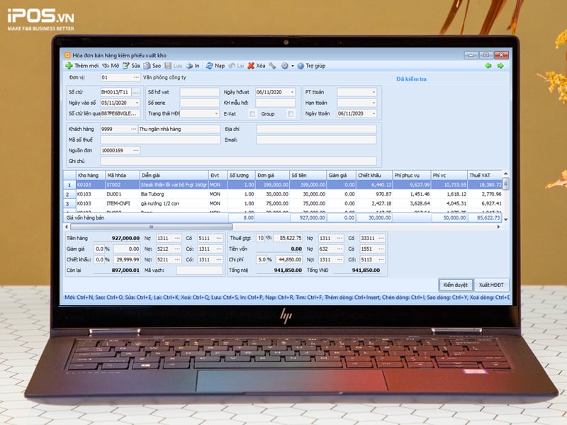 phần mềm kế toán nhà hàng