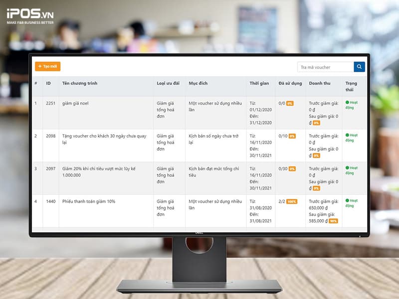 tạo khuyến mãi bằng phần mềm quản lý nhà hàng