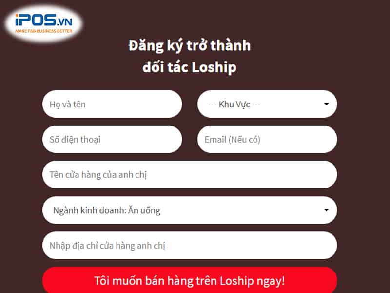 đăng ký bán hàng trên Loship