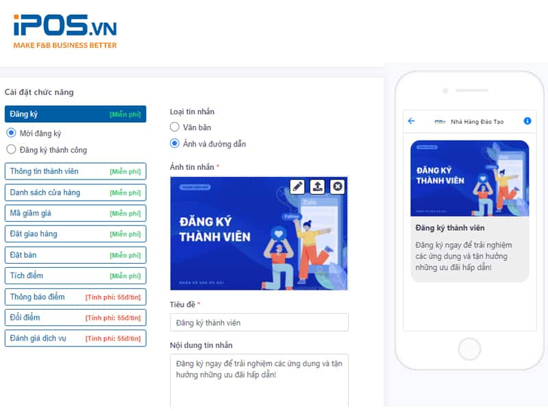 tính năng iPOS CRM