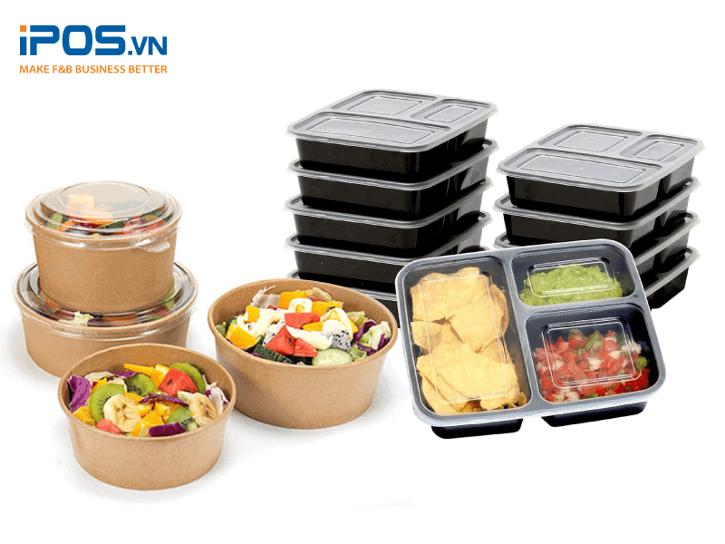 Bao bì có một lớp nắp đậy trong suốt, giúp khách hàng có thể nhìn được trực tiếp món ăn