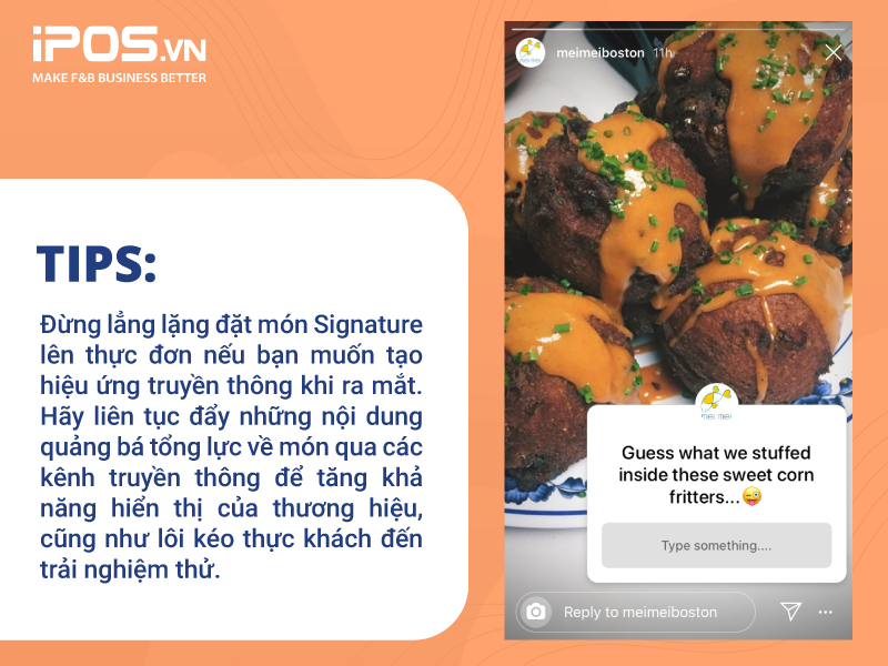 Thủ thuật để gia tăng sức "nóng" cho món Signature khi tung ra thị trường