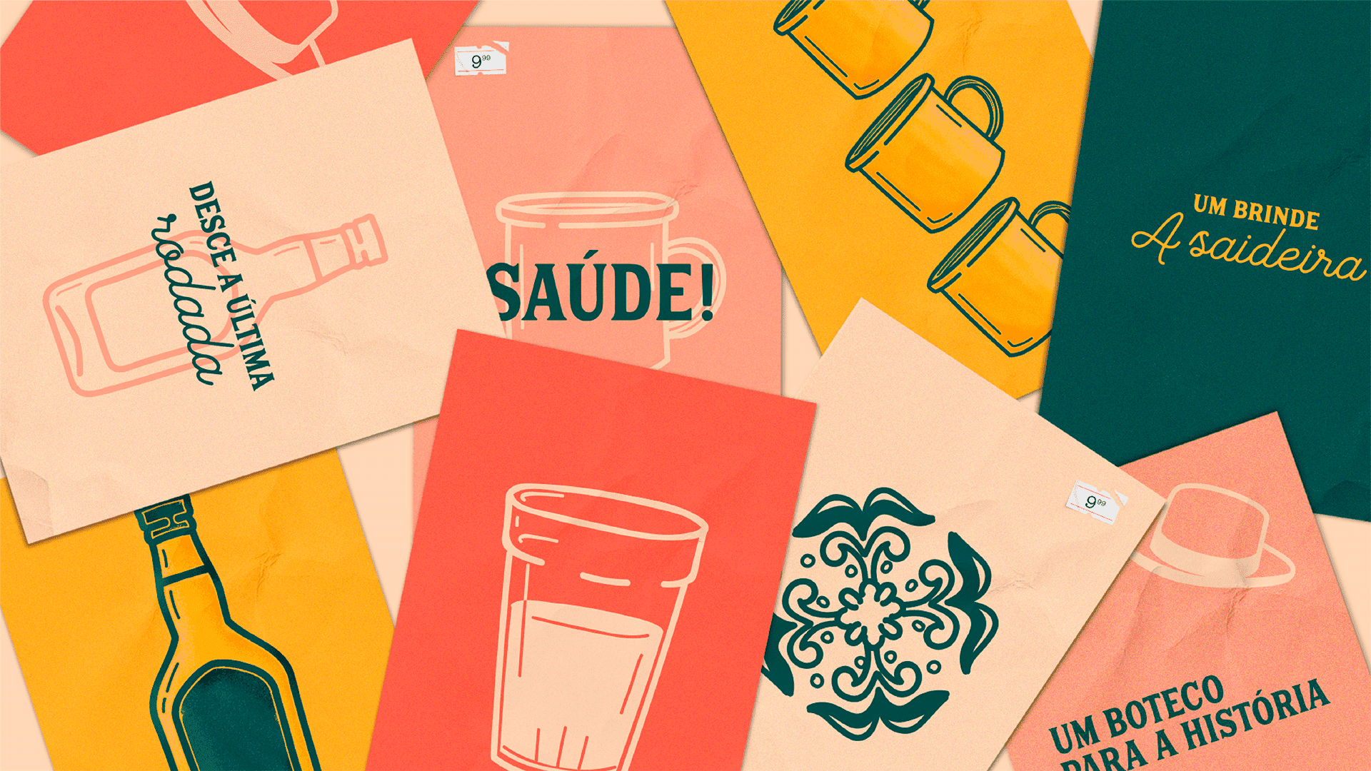 Một nhà hàng kiểu Mexico với bộ hình ảnh nhận diện thương hiệu màu sắc, bắt mắt