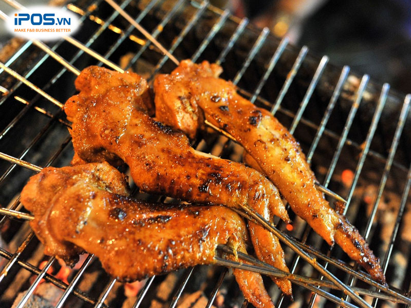 Cánh gà nướng nóng hổi thích hợp kinh doanh mùa đông