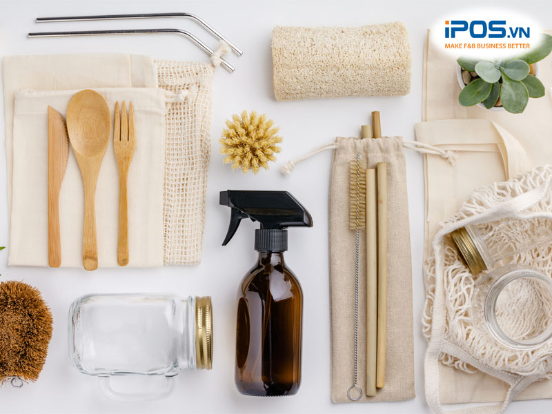 Sử dụng bao bì và dụng cụ ăn uống tự nhiên, thân thiện với môi trường