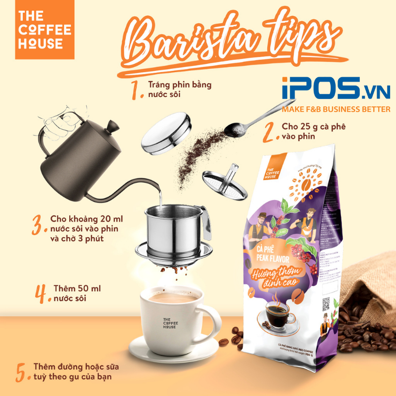 Hướng dẫn cách pha cà phê ngon tại nhà của The Coffee House 