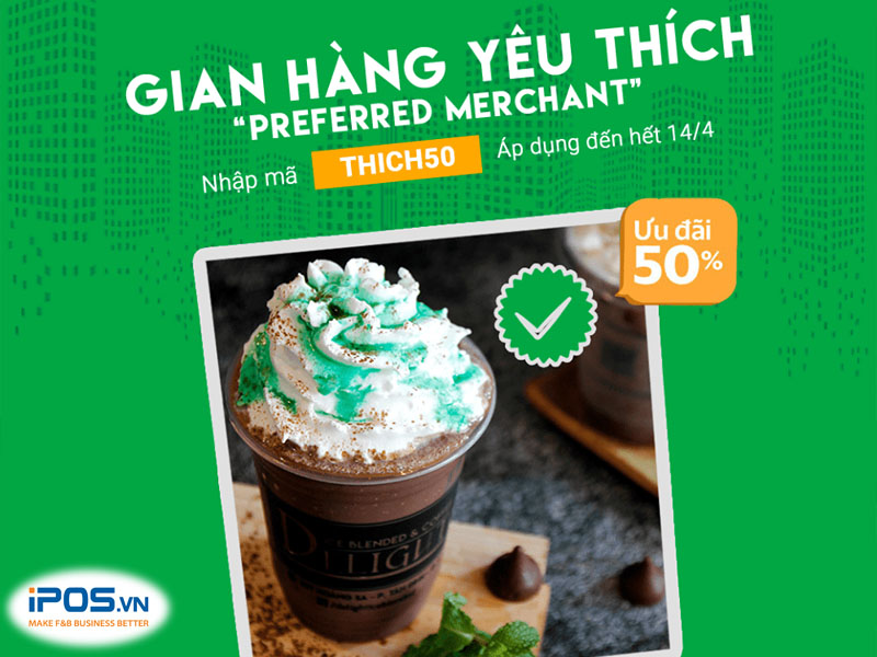 Khi quán đạt “tích xanh” sẽ nhận được nhiều ưu ái hơn tư Grab