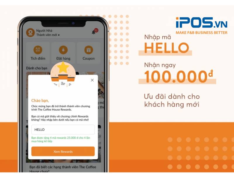 The Coffee House thực hiện chiến lược hạng thành viên để gia tăng doanh số từ khách hàng cũ rất hiệu quả