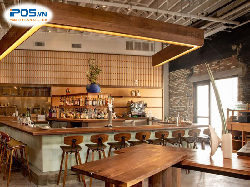 Không gian nhà hàng Nhật thường tối giản nhưng lại bắt mắt