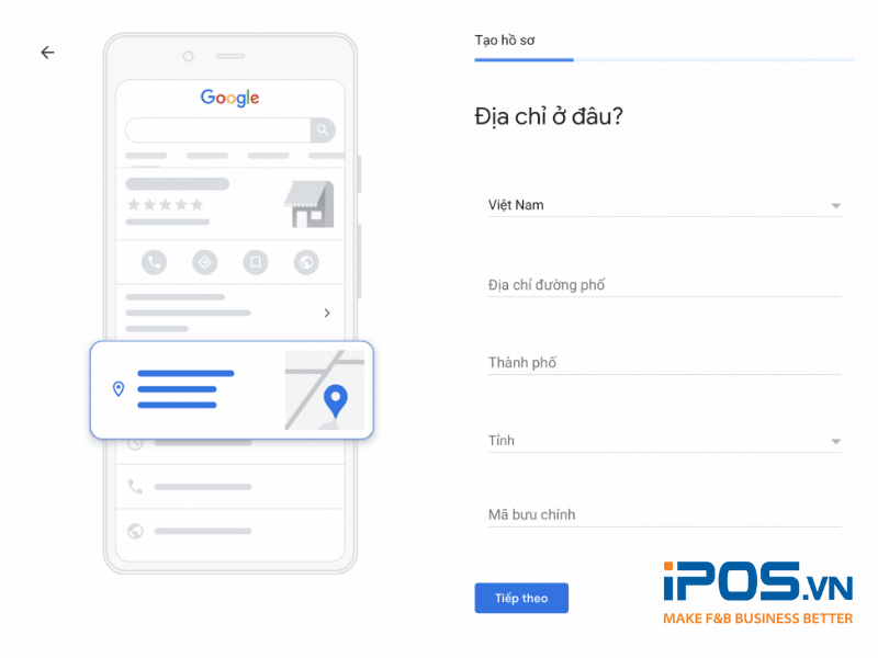 Nhập địa chỉ nơi cửa hàng đang hoạt động kinh doanh