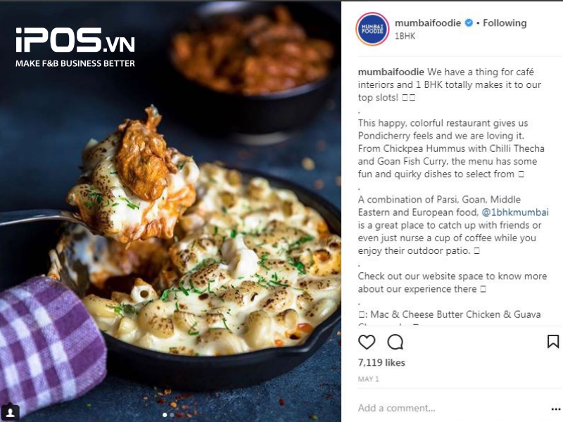 Khách hàng hiện nay rất tích cực review đồ ăn trên các mạng xã hội 