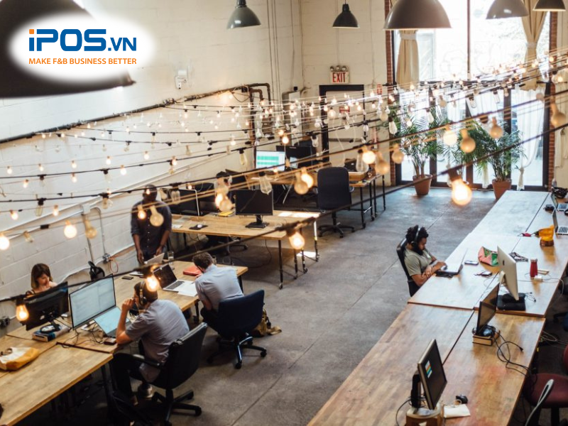 Co-working space cafe được giới trẻ ưa chuộng để đến học tập, làm việc