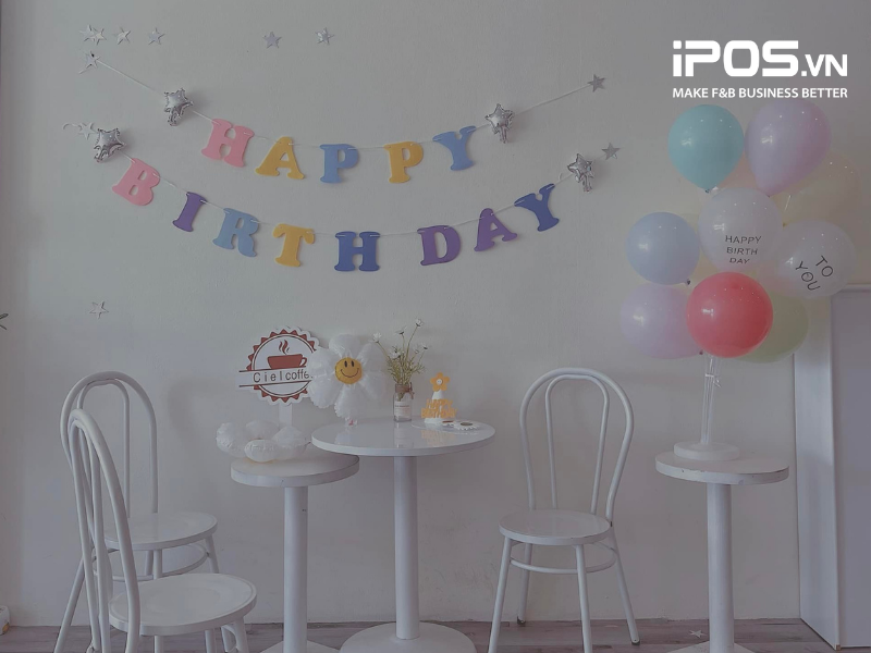 C i e l Coffee là địa điểm tổ chức sinh nhật khá lý tưởng cho các bạn trẻ