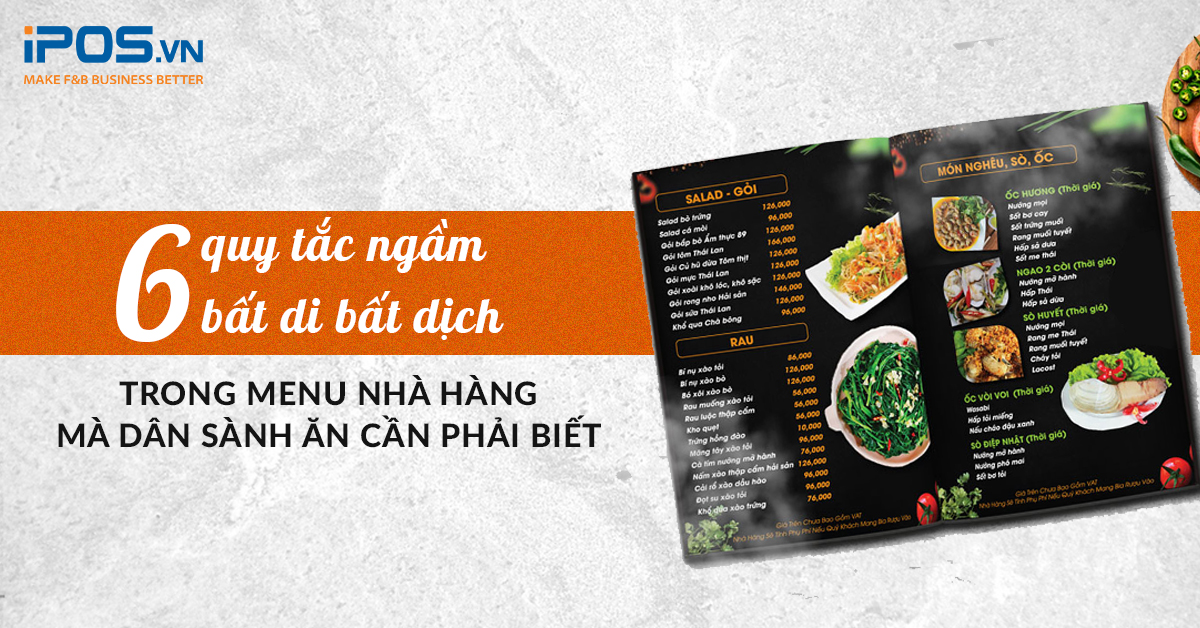 menu nhà hàng