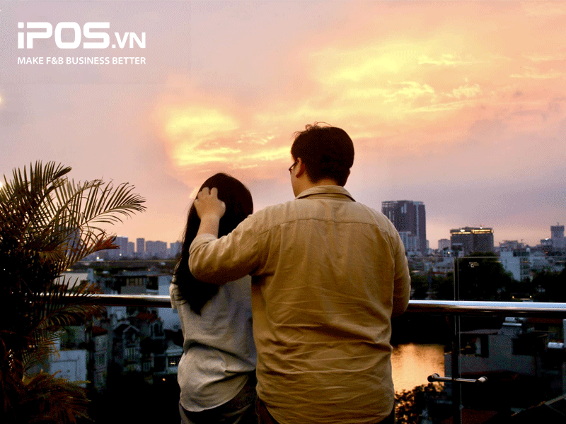 Mô hình Cafe Sân thượng