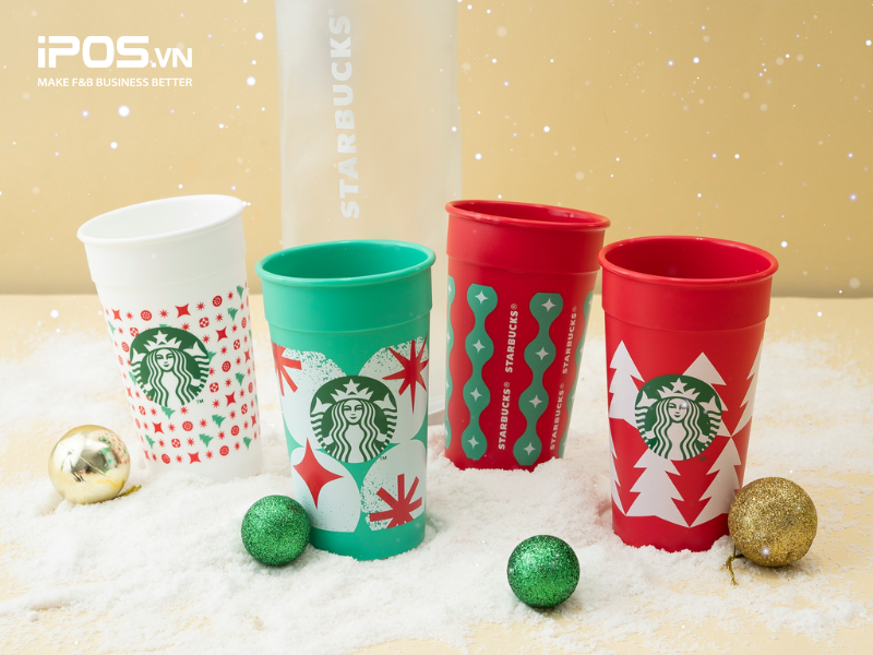 thiết kế ly Giáng Sinh