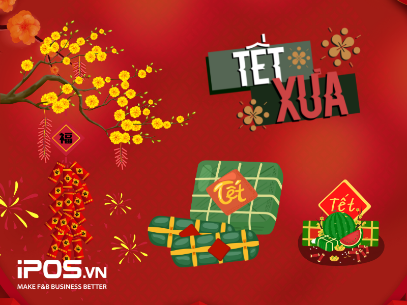 ý tưởng trang trí quán cafe ngày Tết