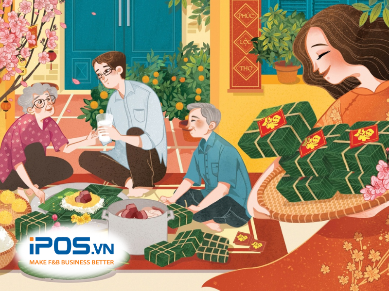 ý tưởng trang trí quán cafe ngày Tết