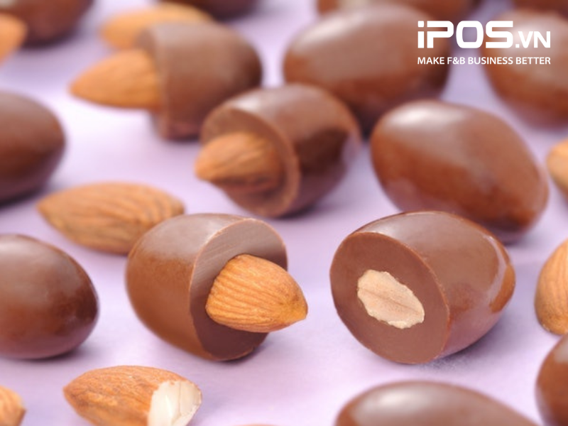 Những viên socola hạnh nhân béo bùi vô cùng hấp dẫn