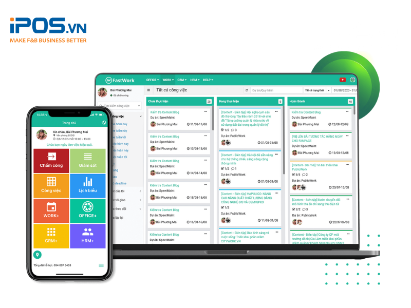 Fast Work là phần mềm hỗ trợ tiếp nhận và quản lý chấm công