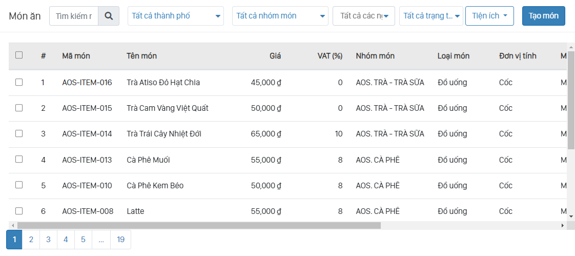 Quản lý nguyên liệu nhà hàng