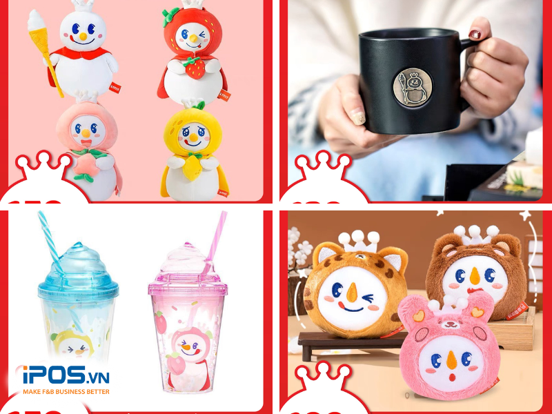 đồ lưu niệm của starbucks highlands coffee mixue