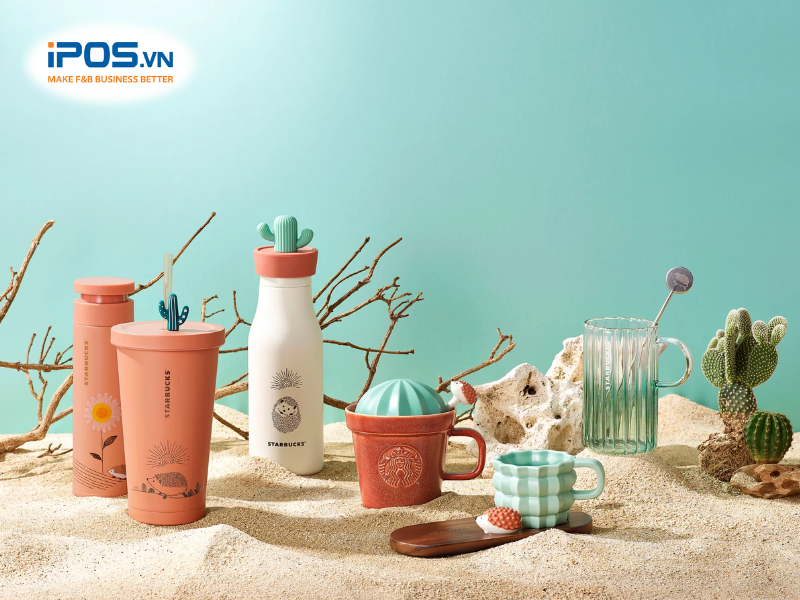 đồ lưu niệm của starbucks highlands coffee mixue