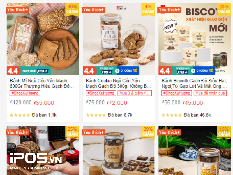 Bạn có thể kinh doanh bánh ăn kiêng trên sàn thương mại điện tử Shopee 