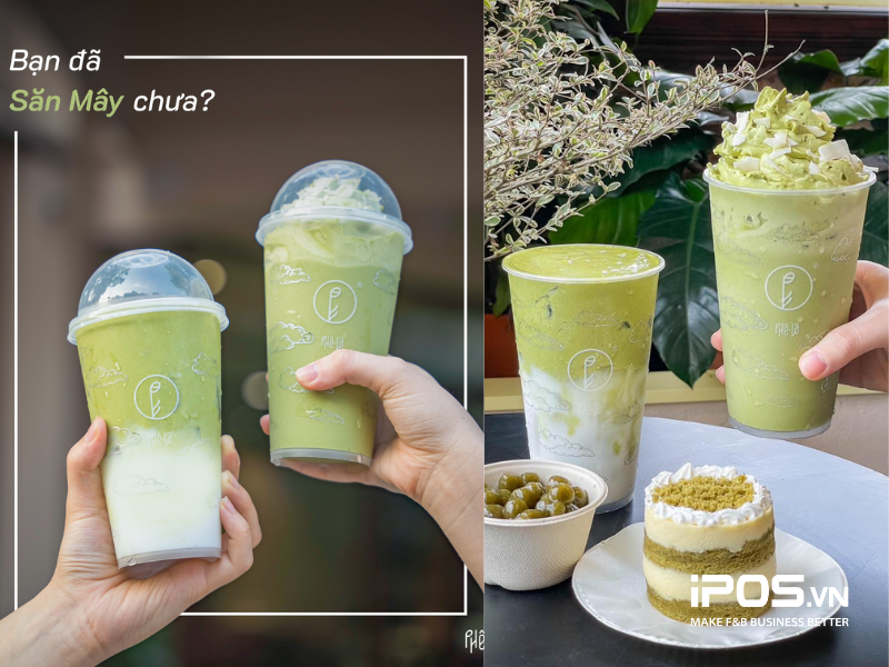 bst ô long matcha cùng phê la săn mây