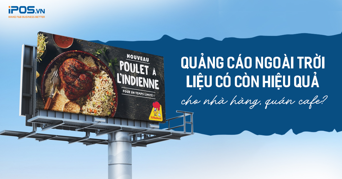quảng cáo ngoài trời cho nhà hàng, quán cafe