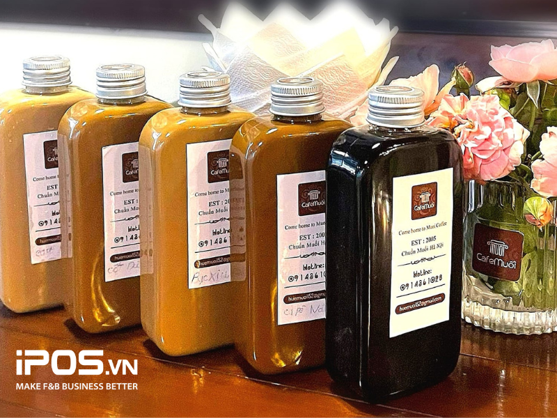 Cafe Muối đóng chai ở Hà Nội có nhiều mức độ đậm của cà phê để khách lựa chọn