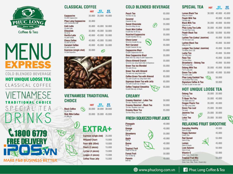 Menu đặc sắc tạo nên thành công của Phúc Long