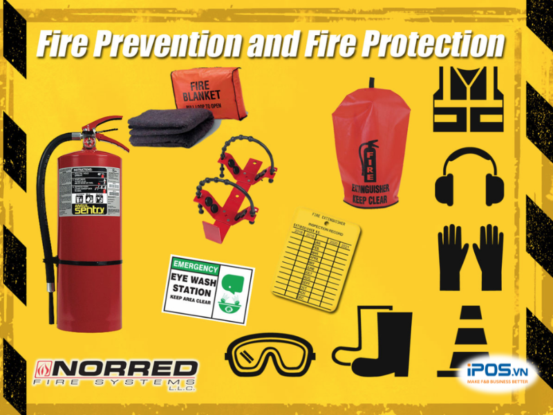 phòng cháy chữa cháy trong khu bếp nhà hàng