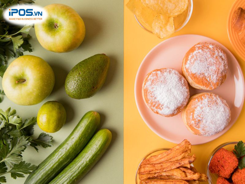 Góc chụp đồ ăn từ trên xuống dưới rất được ưa chuộng trên các nền tảng mạng xã hội.