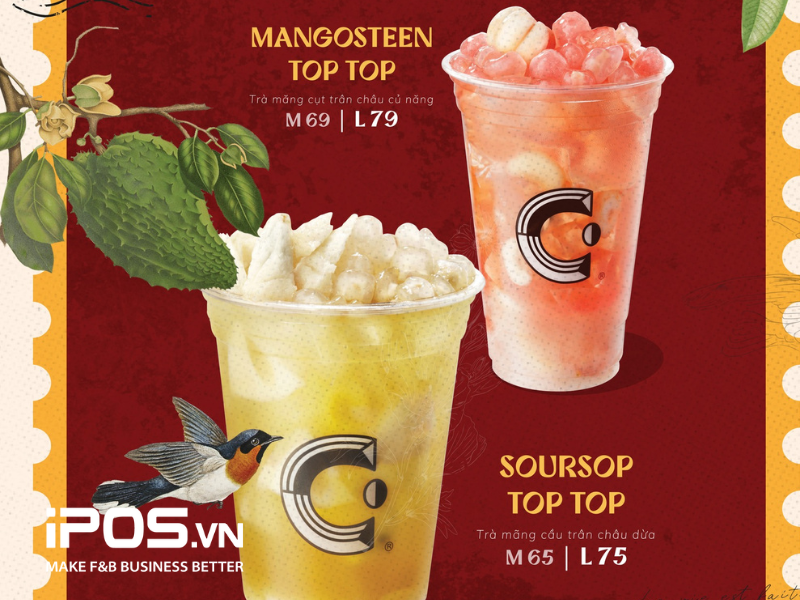 Trà mãng cầu và trà măng cụt phiên bản Cheese Coffee có sự sáng tạo khác biệt