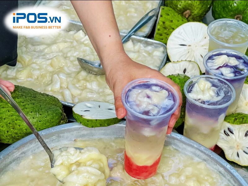 Công thức trà mãng cầu đậu biếc kinh doanh