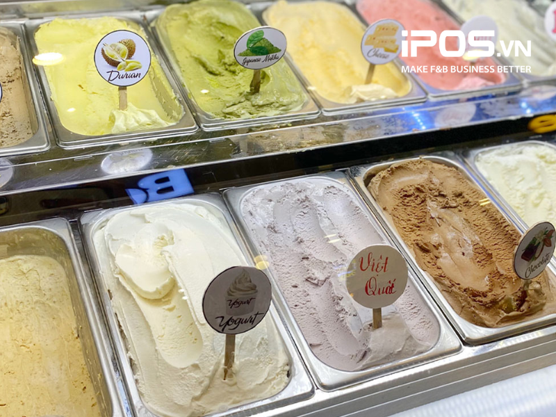 Cửa hàng iGelato tại Lotte Mall Tây Hồ có không gian trẻ trung, rộng rãi