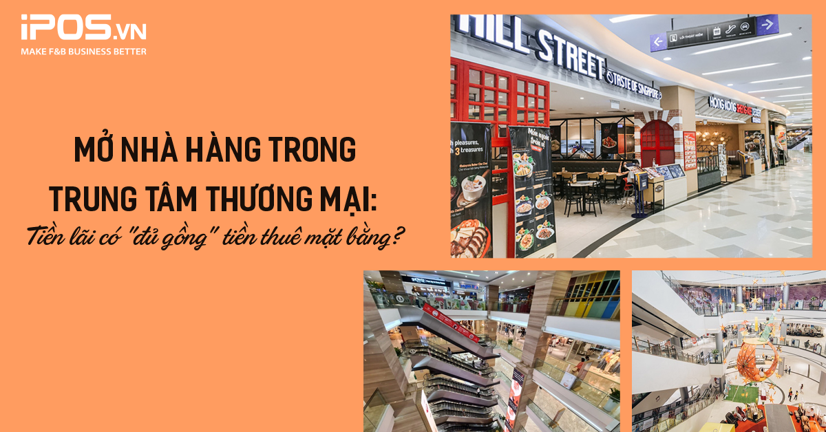 mở nhà hàng trong trung tâm thương mại
