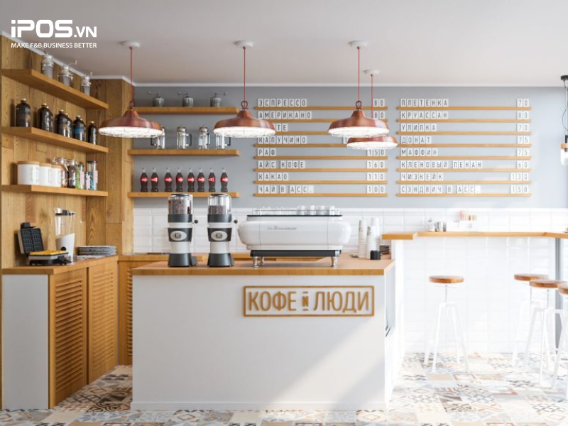 Ý tưởng thiết kế quầy pha chế cà phê 
