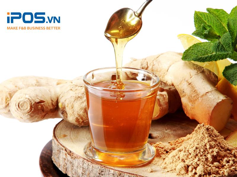 Đồ uống nóng cho menu mùa đông quán cafe: Trà Gừng Mật Ong Nóng 