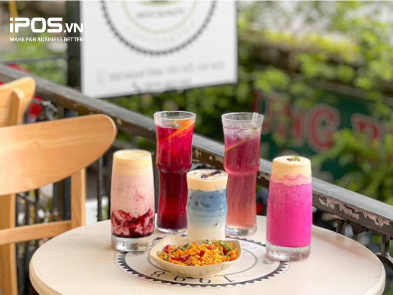 Menu tại 1998 Coffee phong phú từ trà sữa, cà phê, trà hoa quả, đá xay và sinh tố, nước ép