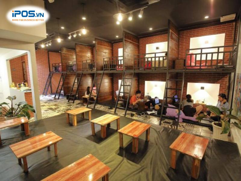 The Daily Coffee là chuỗi kinh doanh kết hợp giữa cà phê giường nằm và cafe sách