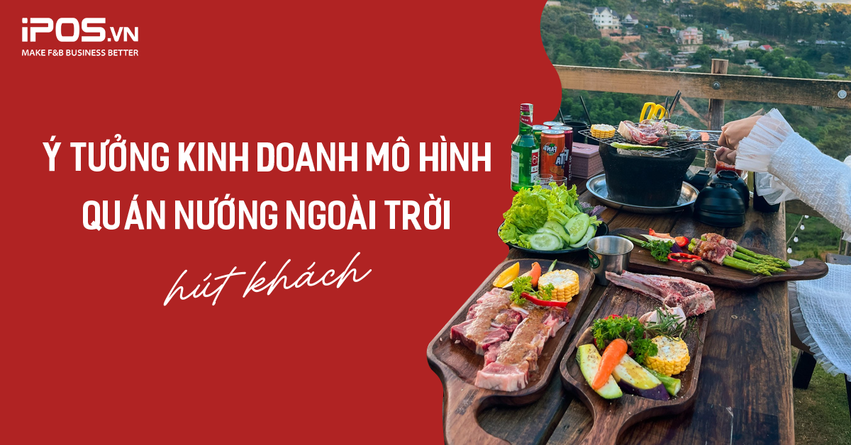 mô hình quán nướng ngoài trời