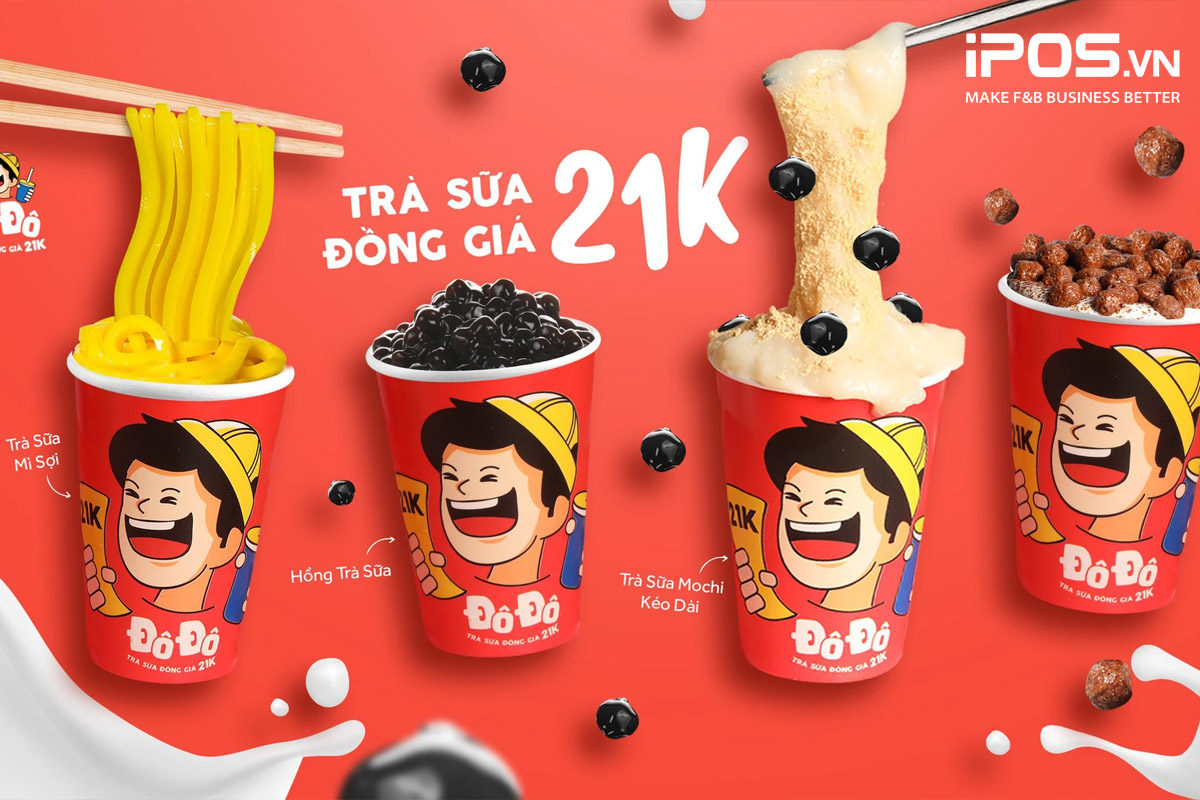 Trà sữa nhượng quyền giá rẻ Đô Đô gây ấn tượng với menu đồng giá cho toàn bộ thức uống